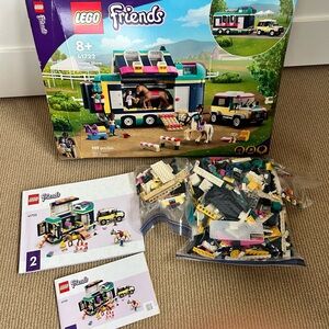 LEGO Friends Horse Transporter Set with Pink and Blue Accents